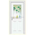 Porte d’intérieure en bois en acier blanc avec des dessins de verre JKD-2006(E)
